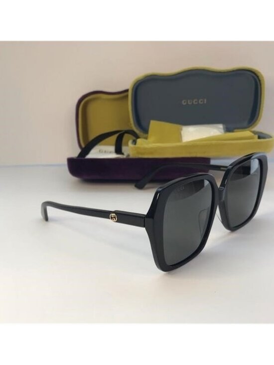 New Authentic Gucci Grey Square Ladies Sunglasses GG0533SA 001 56 main image 9